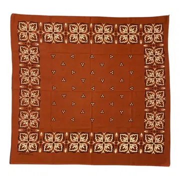 RN14193 반다나 빈티지 하이비스커스 적갈색 브라운 미국