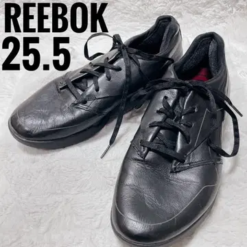 리복 스니커즈 남성용 블랙 25.5 레이스업 가죽 신발