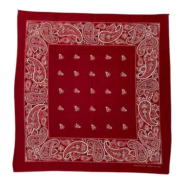 RN13962 반다나 빈티지 하이비스커스 크림슨 컬러 미국