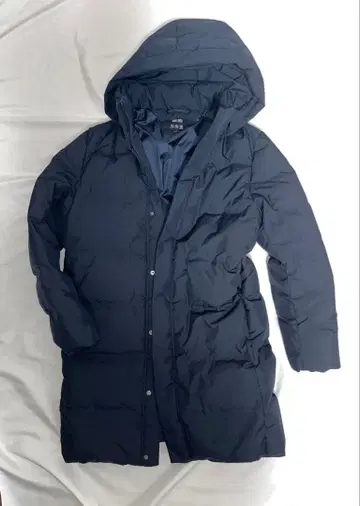 즉시 배송 유니클로 여성용 후드 부착 롱 다운 자켓