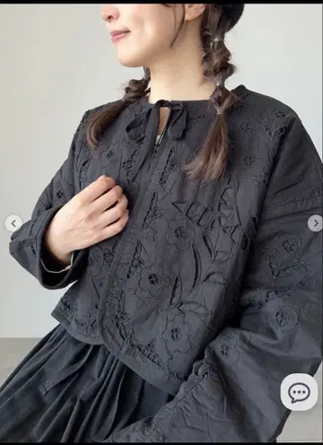 TSUHARU by Samansa Mos2 충전솜 컷워크 퀼트 자켓