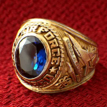 [ 1970년대경 ] 빈티지 USAF 골드 x 실버 밀리터리 반지