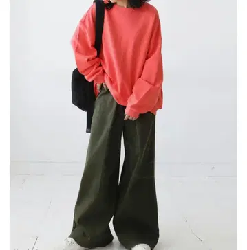 안티카 antique 숏 기장 쭈리 풀오버 트레이닝복 여성용