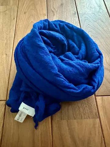 prit 울 거즈 나시지 숄 블루