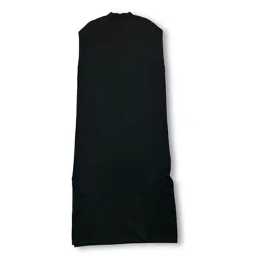 캬바쿠라 코튼 캐시미어 슬리브리스 롱 드레스 슬릿 니트