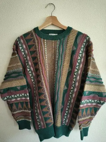 ROVELLO 멀티 컬러 긴팔 니트 스웨터 3D 니트 스웨터