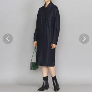 뷰티&유스 BY 스무스 셔츠 원피스 네이비 S