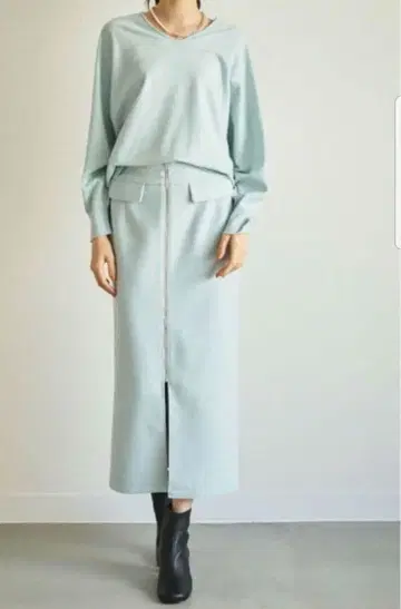 루니 더블 저지 타이트 스커트