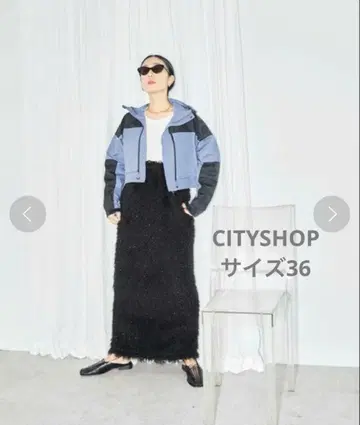 CITYSHOP FUR SPARKLING SKIRT 36 블랙