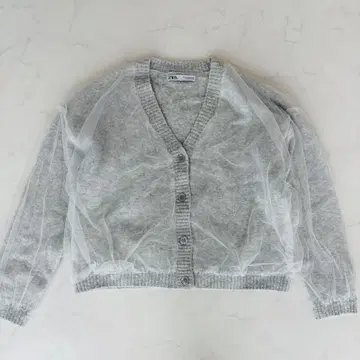 ZARA 가디건 튤 소매 M ( C232 )