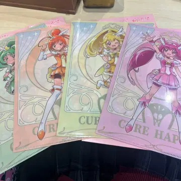 스마일 프리큐어 클리어 파일 4개 프리큐어 묶음 판매 큐어 해피