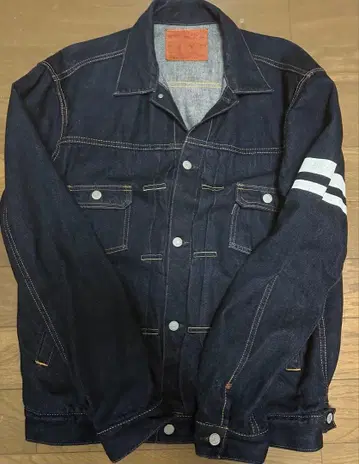 모모타로 진즈 인디고 데님 자켓 사이즈 46 출진 라벨