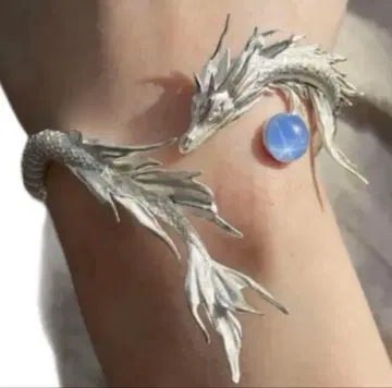 새상품 드래곤 반지&팔찌 세트 반지 뱅글 실버 뱅글