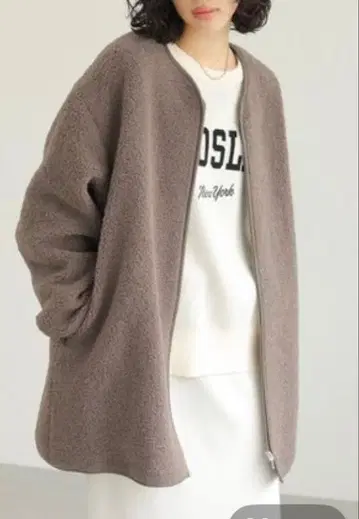 LEPSIM 라이트 보아 파이핑 코트