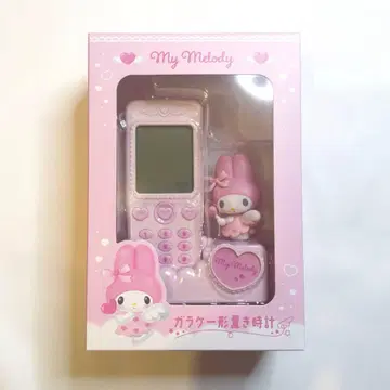 마이멜로디 폴더폰 모양 탁상시계 산리오 새상품