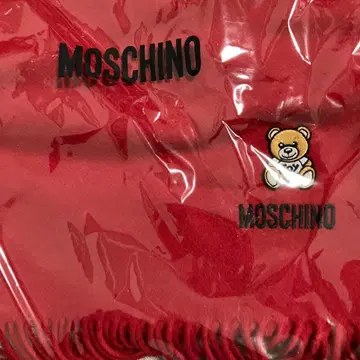 Moschino 빨간색 머플러 테디베어 자수