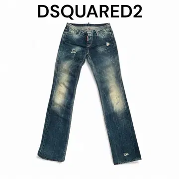 DSQUARED2 이탈리아제 데님 실측치수 게재 페인트 가공