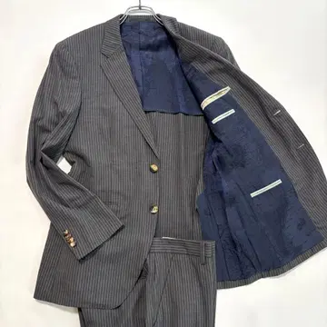 새상품급 폴스미스 [도안 실크 혼방] 수트 셋업 L 사이즈 스트라이프