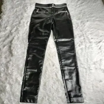[ 새상품급 ] ZARA 가죽 팬츠 인조 가죽 지퍼 남성용 슬랙스