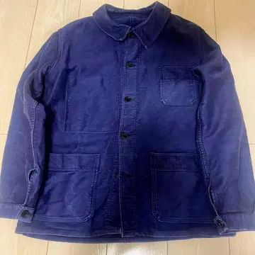 40s 프렌치 블루 몰스킨 자켓
