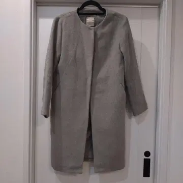 어반 리서치 그레이 롱 코트 울 혼방