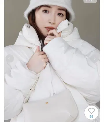 SNIDEL 2way 숏 다운 아이보리 스나이델