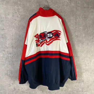 FILA 브랜드 컬러 트랙 자켓 USA 자수 XL 사이즈 빅 루즈