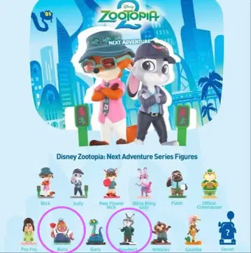 POP MART 주토피아2 파우버트&라스 2세트