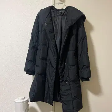 INGNI 블랙 후드 부착 다운 자켓