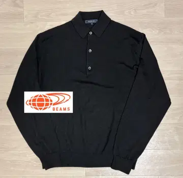 B:MING by BEAMS 긴팔 니트 피케 셔츠 M 사이즈 울 혼방