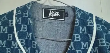 MOBB 모노그램 네이비 베이스볼 셔츠 M