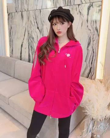 핑크 집업 후드티 Rady