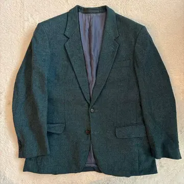 70s 잉글랜드제 다크 블루 트위드 테일러드 자켓