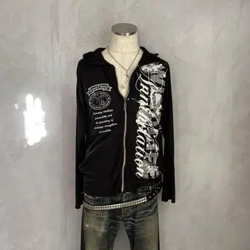 y2k 그런지 헤이세이 갸루 펑크 락 시크 스타일 영문 라메 해골