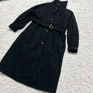 [ c6793 ] 롱 코트 블랙 벨트 A라인