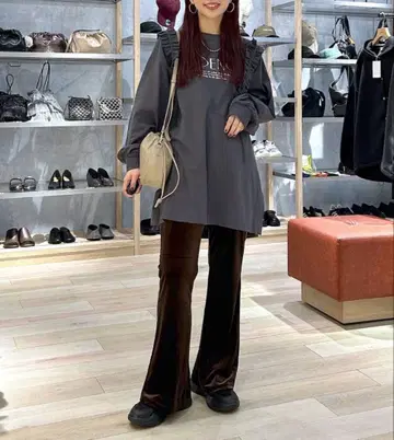 [ 임산부 및 출산 후 대응 ] 마터니티/리메이크 프릴 긴팔 원피스