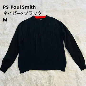 새상품급 폴스미스 네이비 블랙 니트 울 M