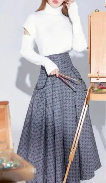 미야와키 사쿠라 착용 멀티 워머 니트 풀 스나이델 프레이 아이디