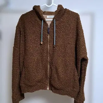 푸들 브라운 후드티 프리 사이즈