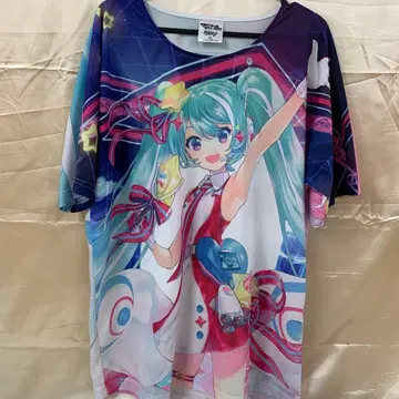 하츠네 미쿠 (메인 비주얼 ver) 풀 그래픽 T셔츠 풀컬러 XL