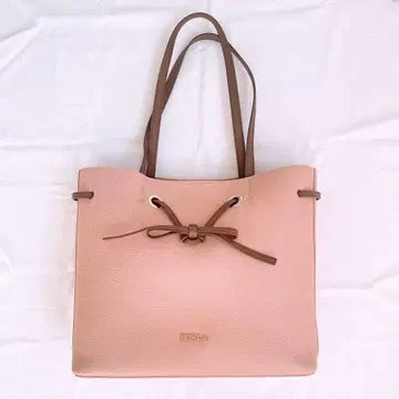 [ A4 사이즈 ] FURLA 훌라 코스탄자 토트백 핑크 브라운 가죽