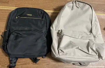 블랙, 베이지 (무인양품 어깨 부담을 줄이는 발수 백팩) 백팩 세트