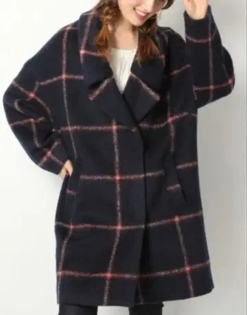 Heather 헤더 체크 체스터 코트