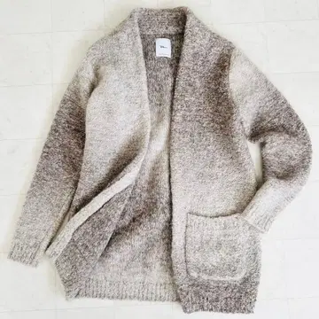 론 헤르만 그라데이션 니트 가디건 알파카 롱 그레이 S