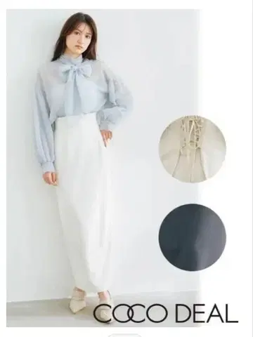 COCODEAL 레이스업 타이트 스커트