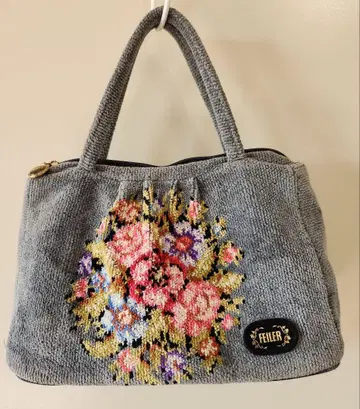 페일러 FEILER 셔닐 직조 백 그레이 x 꽃무늬 인기 디자인