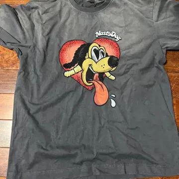 Nasty Dog 개 캐릭터 T셔츠 그레이