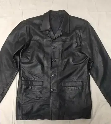 블랙 가죽 싱글 라이더 자켓