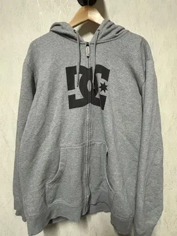 DC 그레이 집업 후드티 L 사이즈