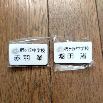 암살교실 아카바네 카르마 시오타 나기사 네임 배지